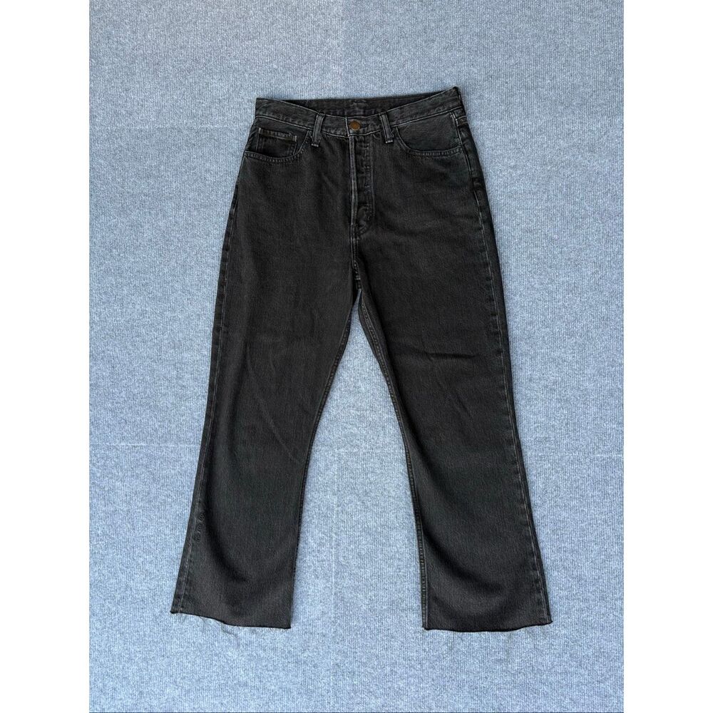 Etica Womens Jeans Size 29 Black Straight Leg Sustainable Denim Minimalist
